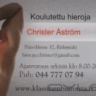 Yrityksen 5 kuva KOULUTETTU HIEROJA CHRISTER ÅSTRÖM  Riihimäki 06