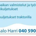 Yrityksen 2 kuva SADINSALO HARRI ANTERO Rakennuspaikan valmistelutyöt  Kalajoki 14
